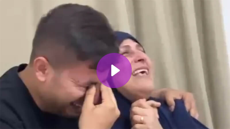 لحظة مؤثرة لأم فلسطينية استقبلت خبر استشهاد ابنها في غارة إسرائيلية وسط قطاع غزة 1