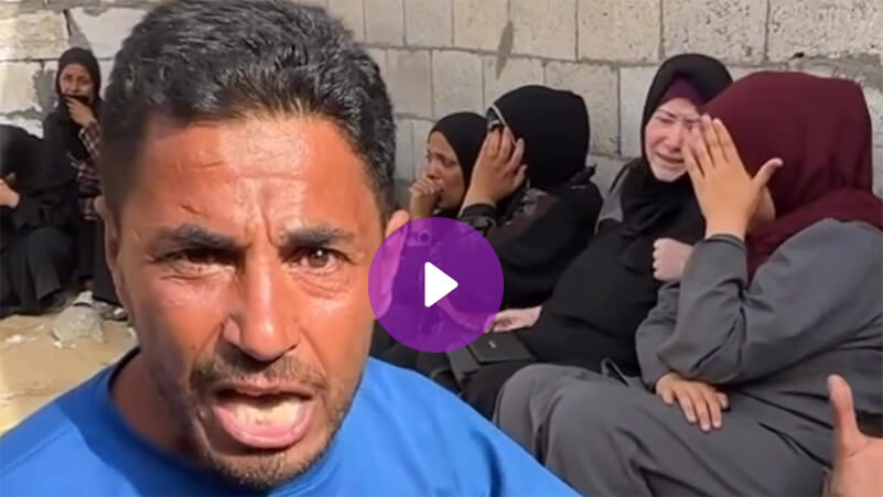 صرخة فلسطيني بعد استهداف قوات الاحـ،تلال لهم خلال ذهابهم للحصول على المساعدات في قطاع غزة